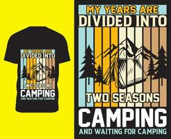 camping t-shirt design vector elements