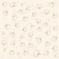 hand drawn flat pumpkin pattern background vector