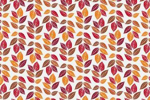 Vector pattern with autumn leaves