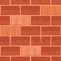 Castle Brickwall Pattern, Building Blocks of Red Color, Aged Details. Asset for Design, Game UI, Wrapping Paper or Textile vector