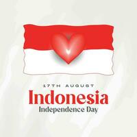 Indonesia independence day or dirgahayu kemerdekaan Indonesia Soical Media Post Banner vector