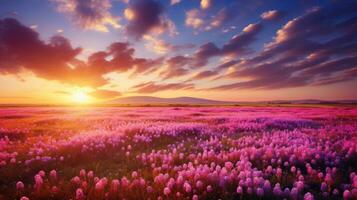 Lavender flowers landscape photo