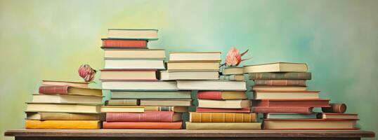 Books educational background photo