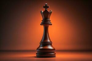 ajedrez Rey en un sólido color antecedentes. ai generativo foto