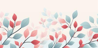 Pink floral illustration background photo