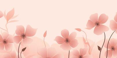 Pink floral illustration background photo