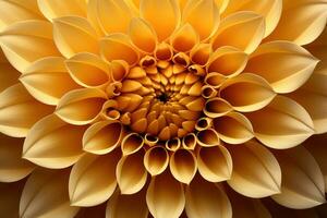 Yellow dahlia flower closeup background photo