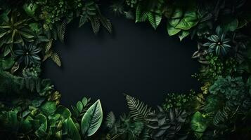 Green natural leaves background photo