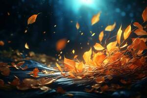 Autumn leaves background photo