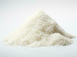 white rice, natural long rice grain created with Generative AI technology photo