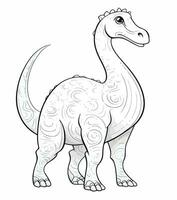 dinosaur coloring page vector