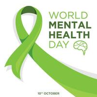 World Mental Health Day is observed every year vector