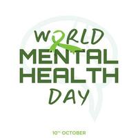 World Mental Health Day banner isolated on white background vector