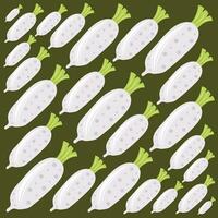 Daikon vector illustration for graphic design and decorative element