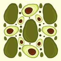 Hass avocado fruit vector illustration for graphic design and decorative element