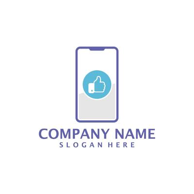Like Phone logo design vector. Smartphone logo design template concept