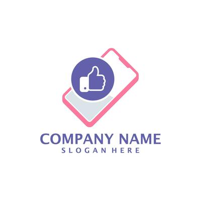 Like Phone logo design vector. Smartphone logo design template concept