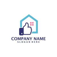 Like House logo design vector. Home logo design template concept vector