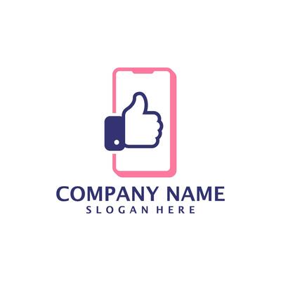 Like Phone logo design vector. Smartphone logo design template concept