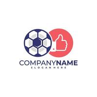 Like Soccer logo design vector. Good Football logo design template concept vector