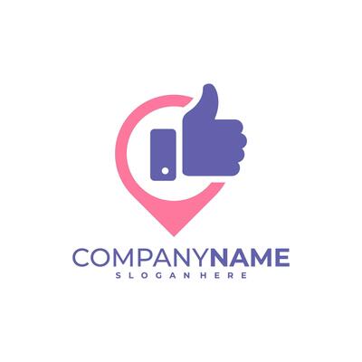 Like Point logo design vector. Good Point logo design template concept
