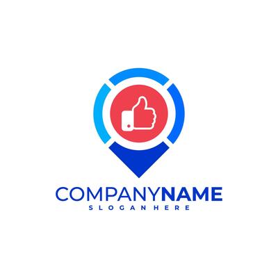 Like Point logo design vector. Good Point logo design template concept