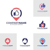 Set of Like Point logo design vector. Good Point logo design template concept vector