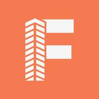 Letter F Real Estate Logo Concept With Building Icon. Property and Housing Symbol vector