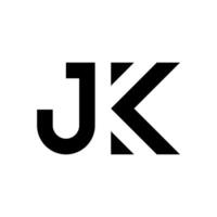 k and j letter logo design vector