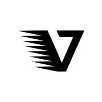 letra v logo diseño para empresa negocio vector