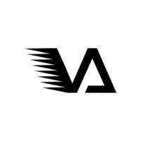 letra un y v logo diseño para empresa negocio vector