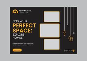 Real Estate Modern and Simple Social Media Banner Template vector