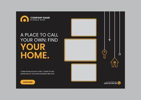 Real Estate Modern and Simple Social Media Banner Template vector