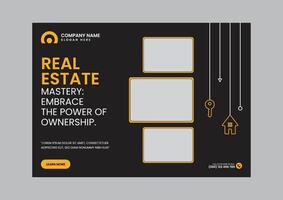 Real Estate Modern and Simple Social Media Banner Template vector