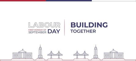 Labor Day Banner Design with Tagline vector