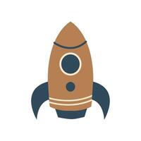 colorful space rocket composition illustration vector