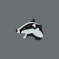 badger logo design vector