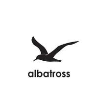 albatros logo diseño en negro color vector