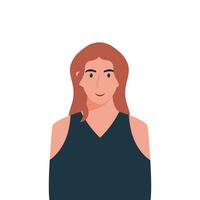 gente caras de mujer con contento sonriente humanos avatares. conjunto de usuario perfiles. de colores plano vector ilustración