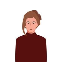 People's faces of woman with happy smiling humans. Avatars. Set of user profiles. Colored flat vector illustration