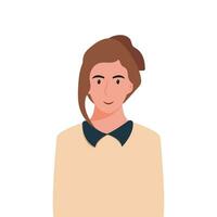 People's faces of woman with happy smiling humans. Avatars. Set of user profiles. Colored flat vector illustration