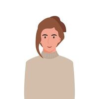 People's faces of woman with happy smiling humans. Avatars. Set of user profiles. Colored flat vector illustration