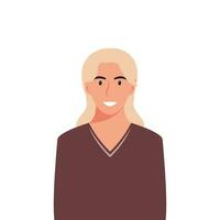 People's faces of woman with happy smiling humans. Avatars. Set of user profiles. Colored flat vector illustration