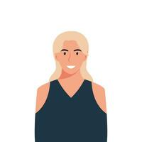 People's faces of woman with happy smiling humans. Avatars. Set of user profiles. Colored flat vector illustration