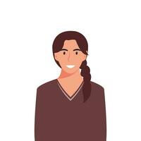 People's faces of woman with happy smiling humans. Avatars. Set of user profiles. Colored flat vector illustration