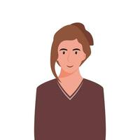 People's faces of woman with happy smiling humans. Avatars. Set of user profiles. Colored flat vector illustration