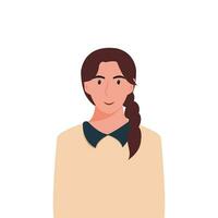 People's faces of woman with happy smiling humans. Avatars. Set of user profiles. Colored flat vector illustration