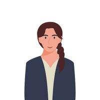 People's faces of woman with happy smiling humans. Avatars. Set of user profiles. Colored flat vector illustration