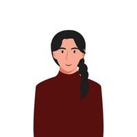 People's faces of woman with happy smiling humans. Avatars. Set of user profiles. Colored flat vector illustration