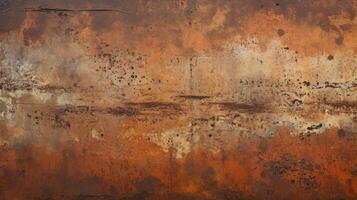 AI Generated Dirty Rust Background. photo